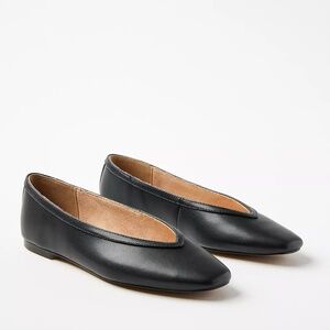 Loft High Vamp black leather flats size 10 brand new with tags and box